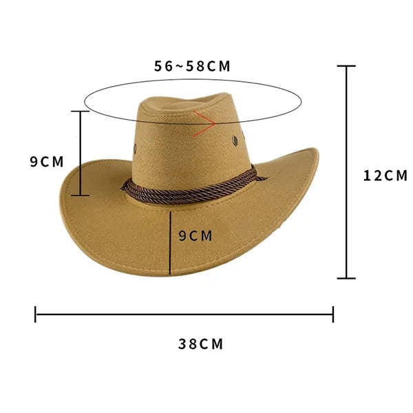 Suede Western Cowboy Hat