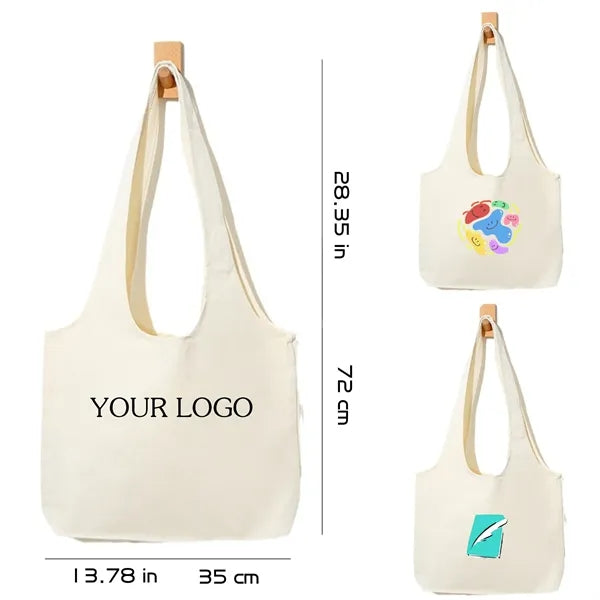 Sleeveless canvas tote bag