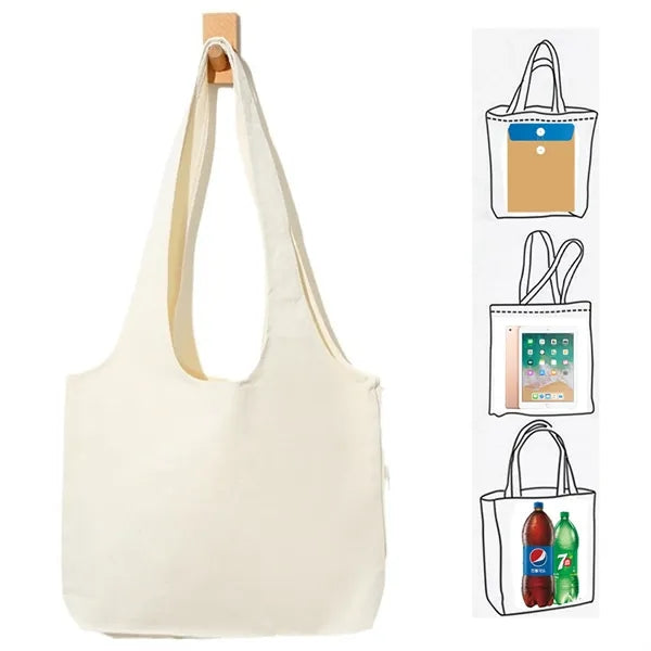 Sleeveless canvas tote bag