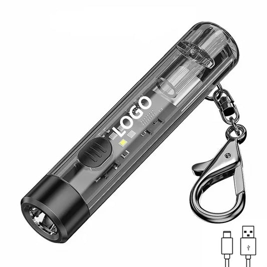 Led Rechargeable Super Bright Flashlight Keychain