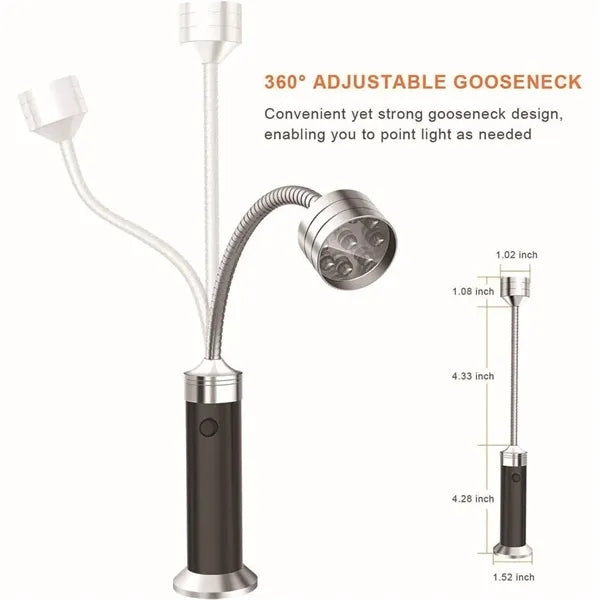 Barbecue Grill Light Wth Magnetic Base & Flexible Goose