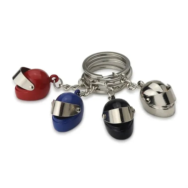 Motorcycle Helmet Metal Keychain