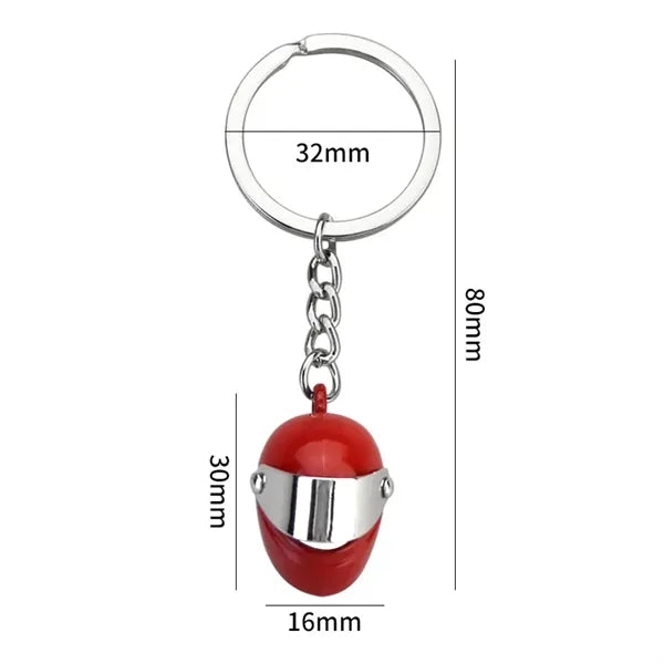 Motorcycle Helmet Metal Keychain