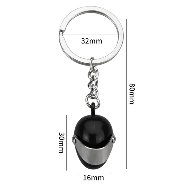 Motorcycle Helmet Metal Keychain