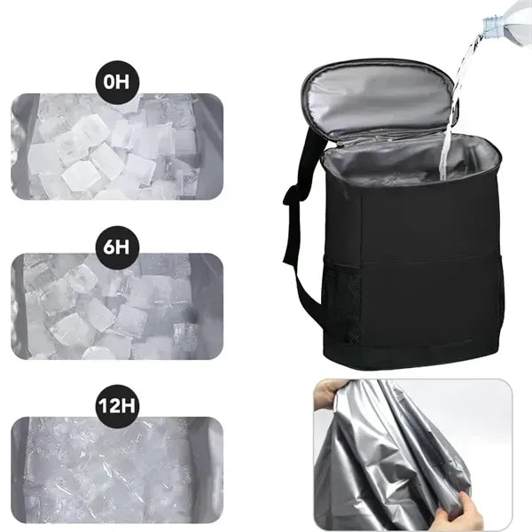 Insulated lunch cooling backpack