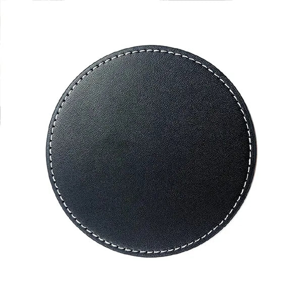 3.93 Inch PU Leather Coasters Customizable