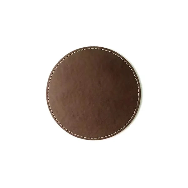 3.93 Inch PU Leather Coasters Customizable
