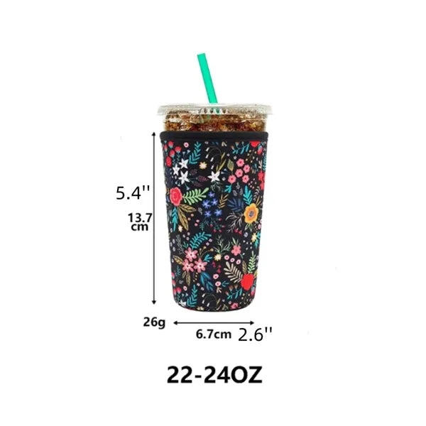 Neoprene Insulated Iced Coffee and Cold Soda Cup Sleeve
