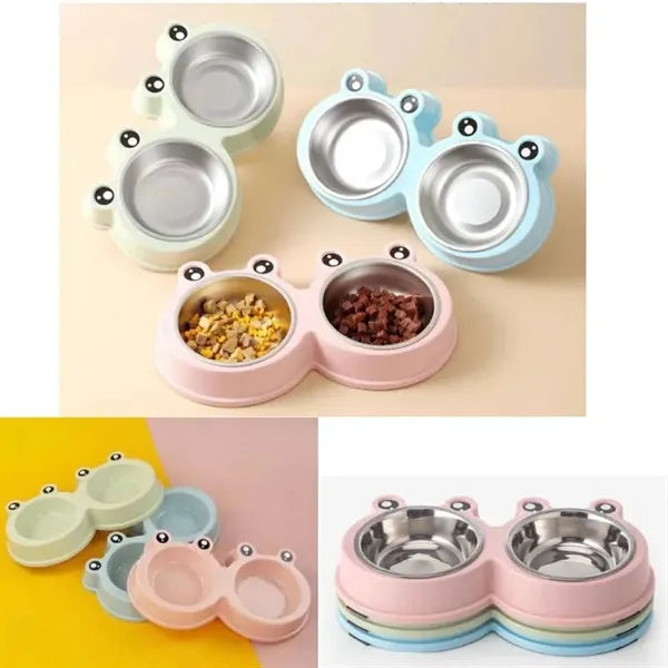 Double Dog Cat Bowls Premium Stainless Steel