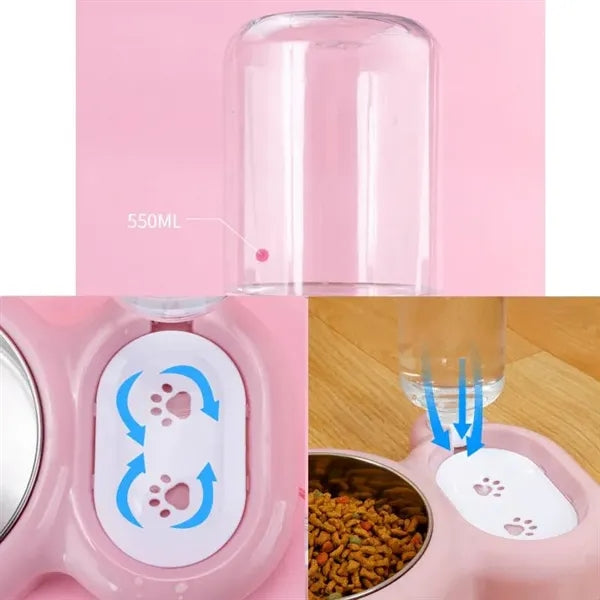 Dog Bowls, Cat Food and Water Bowl Set