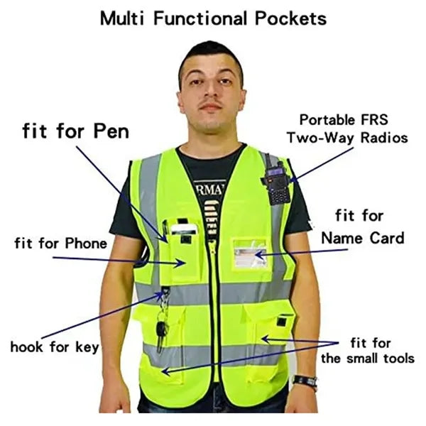Reflective Vests With Printed Safety Clothing