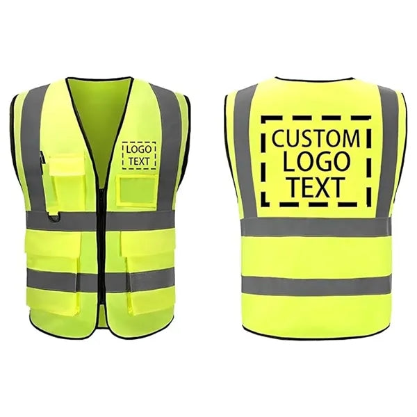 Reflective Vests With Printed Safety Clothing