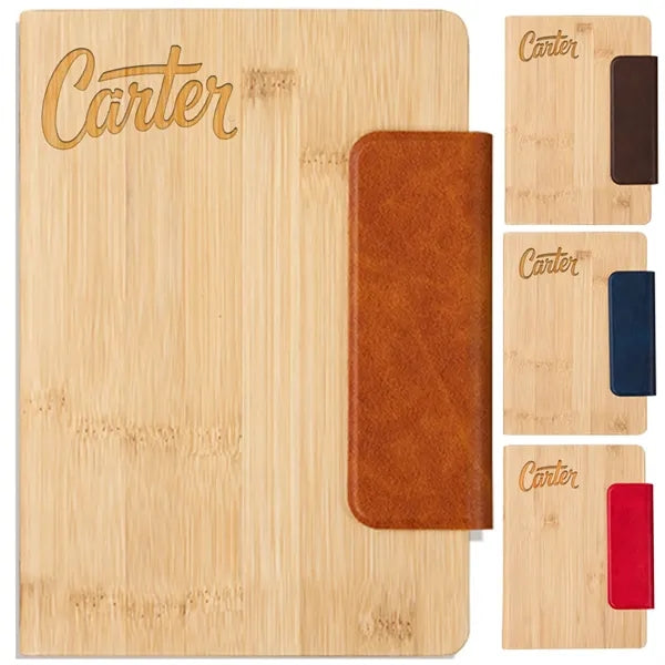 Business Office Magnetic Buckle Bamboo Wood Gra