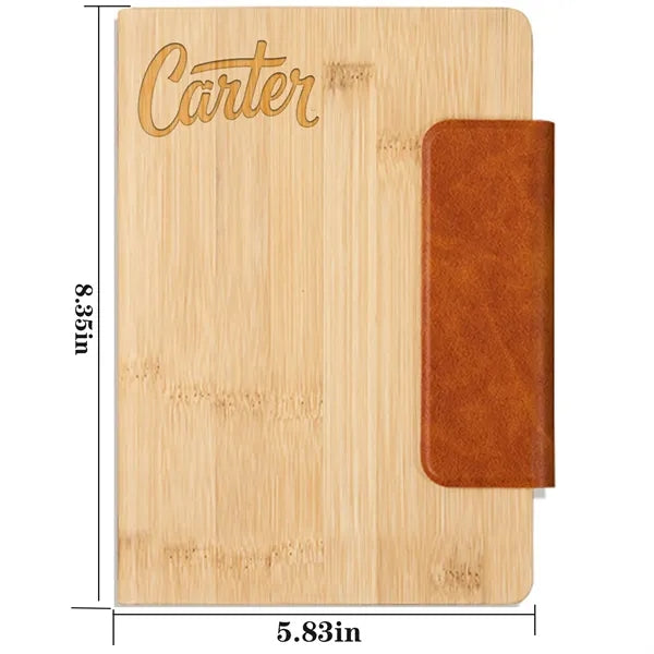 Business Office Magnetic Buckle Bamboo Wood Gra