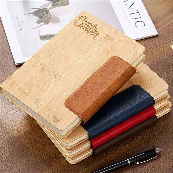 Business Office Magnetic Buckle Bamboo Wood Gra