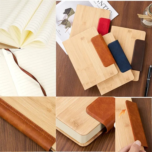Business Office Magnetic Buckle Bamboo Wood Gra