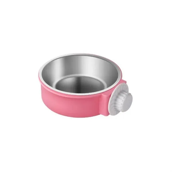 Removable Stainless Steel Hanging Pet Bowl Food,Water Feeder