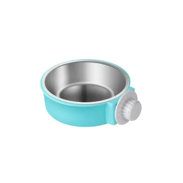 Removable Stainless Steel Hanging Pet Bowl Food,Water Feeder