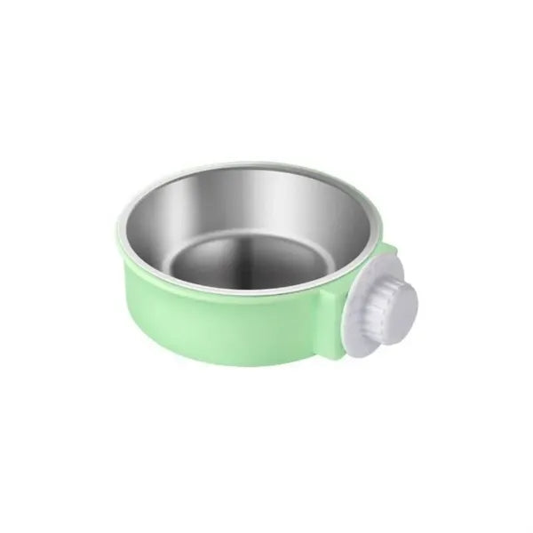 Removable Stainless Steel Hanging Pet Bowl Food,Water Feeder
