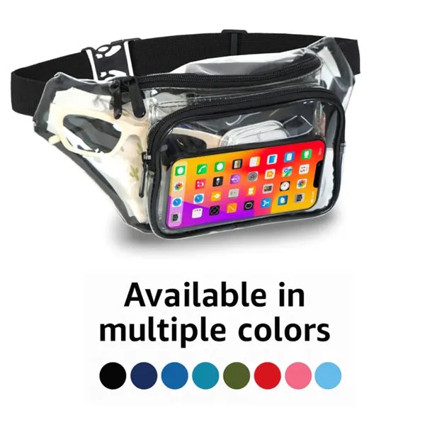 Clear Fanny PVC Belt Bag Stadium Approved Waist Pack