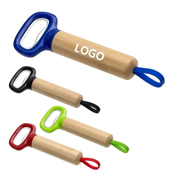 Pop Top Bamboo Bottle Opener