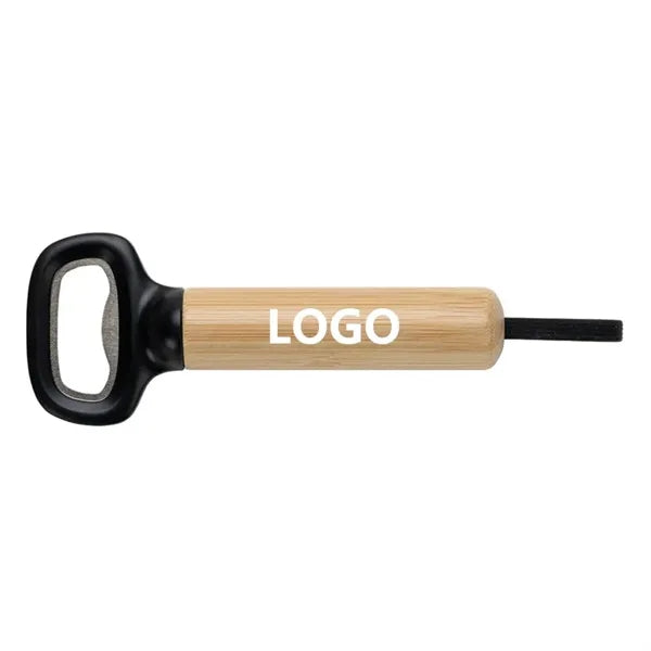 Pop Top Bamboo Bottle Opener
