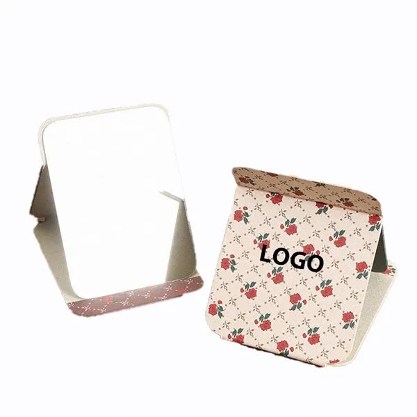 Foldable Square PU Leather Cosmetic Mirror