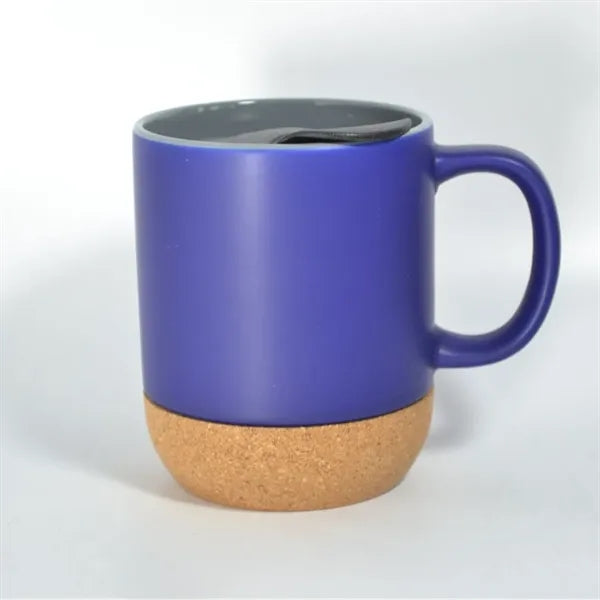 16OZ Anti spill Cork Bottom Ceramic Coffee Cup
