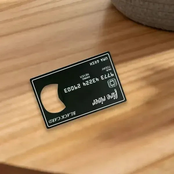 Black Card Bottle Openers