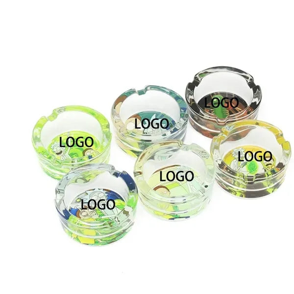 Round Crystal Glass Ashtray