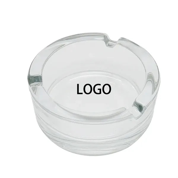 Round Crystal Glass Ashtray