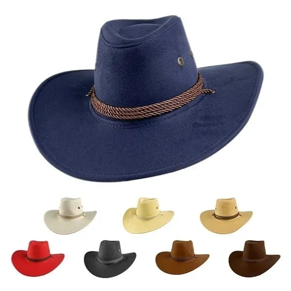 Western Wide Brim Suede Cowboy Hats
