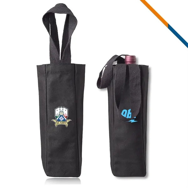 Cecilia Single Bottle Canvas Wine Totes