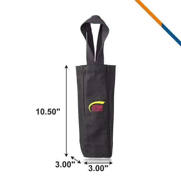 Cecilia Single Bottle Canvas Wine Totes