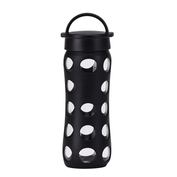 16oz Borosilicate Glass Cup With Silicone Sleeve