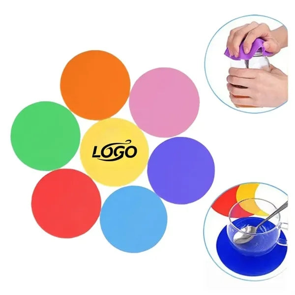 5-Inch Round Rubber Bottle Opener Coaster