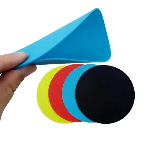 5-Inch Round Rubber Bottle Opener Coaster