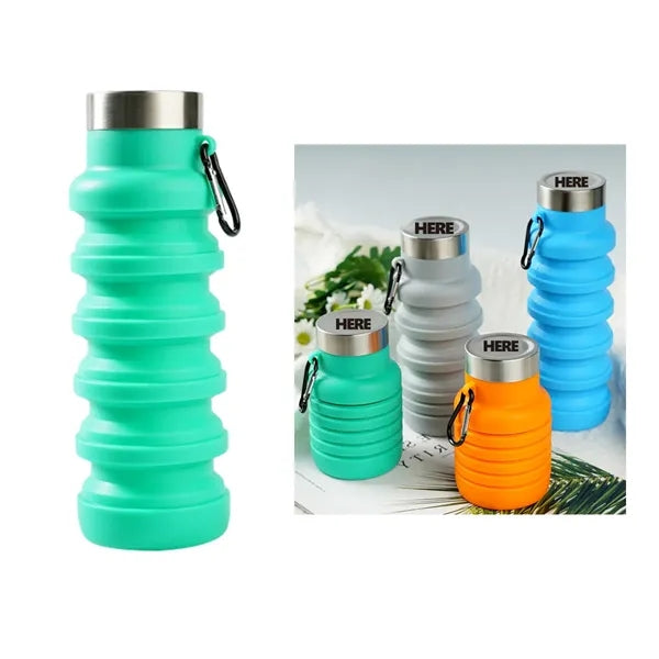 18Oz Silicone Collapsible Water Bottles