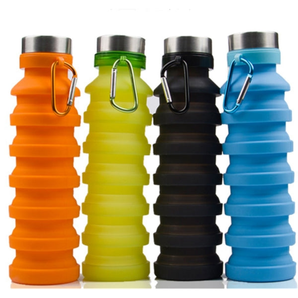 550ml Travel Collapsible Silicone Bottle Sports Water Cup