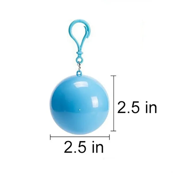 Portable Keychain Rain Poncho Ball