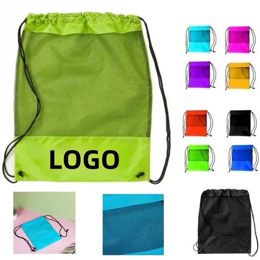 Mesh Drawstring Sports Backpack
