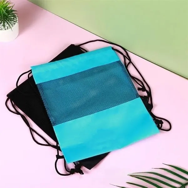 Mesh Drawstring Sports Backpack