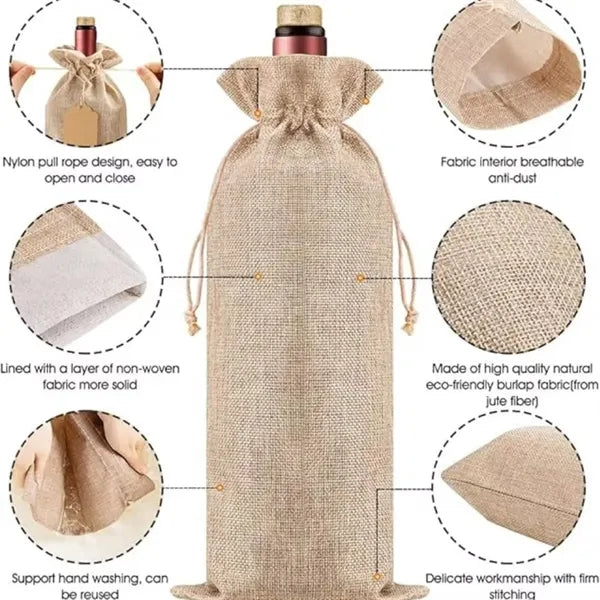 Drawstring Wine Bag