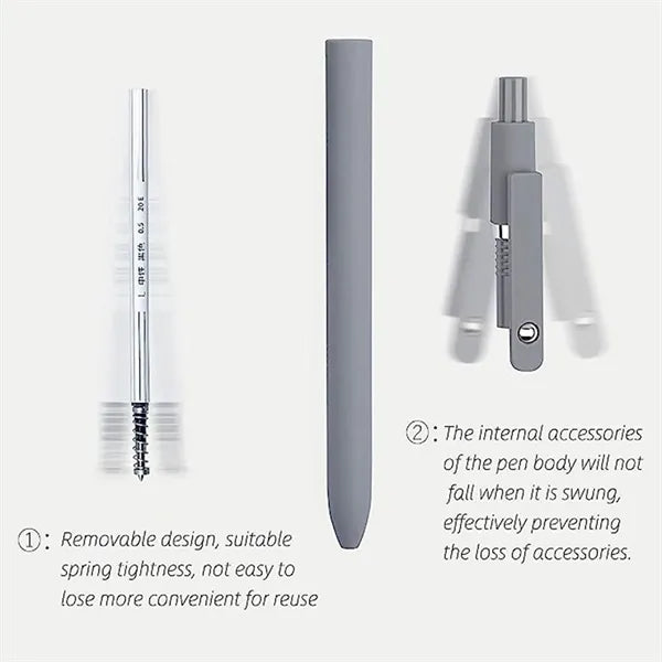 Fine Point Black Gel Pens with Soft Silicone Grip
