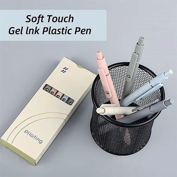 Fine Point Black Gel Pens with Soft Silicone Grip