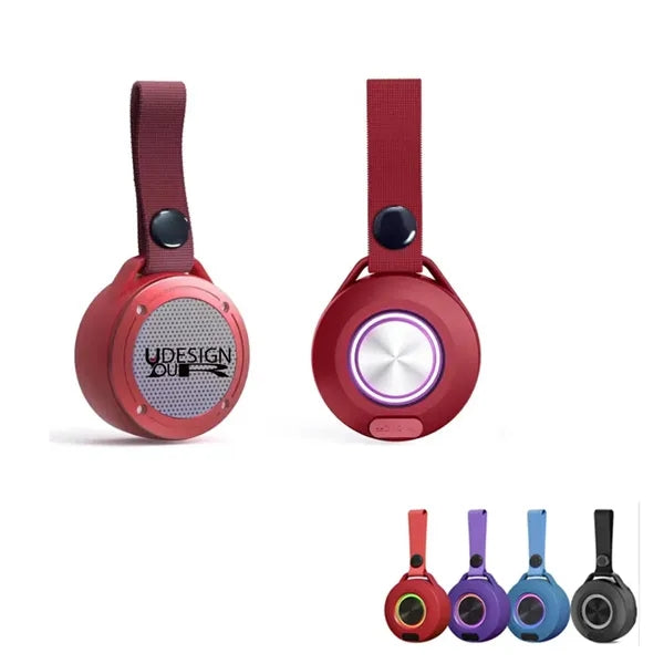 Outdoor waterproof Bluetooth speaker with vibrant LED lights