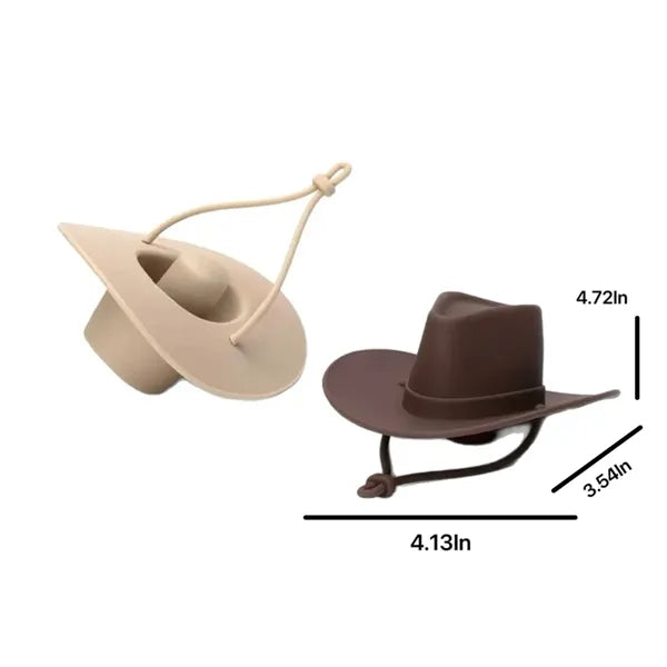 Silicone Wine Stoppers Fun Cowboy Hat Cap Seals Bottle