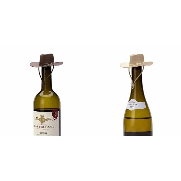 Silicone Wine Stoppers Fun Cowboy Hat Cap Seals Bottle