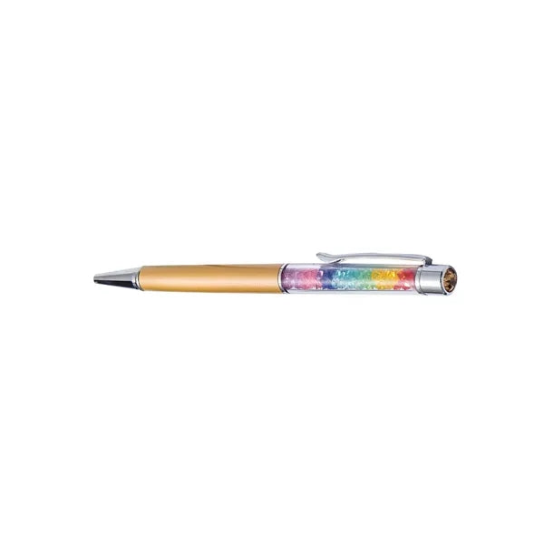 Metal Pen w/Rainbow Diamonds