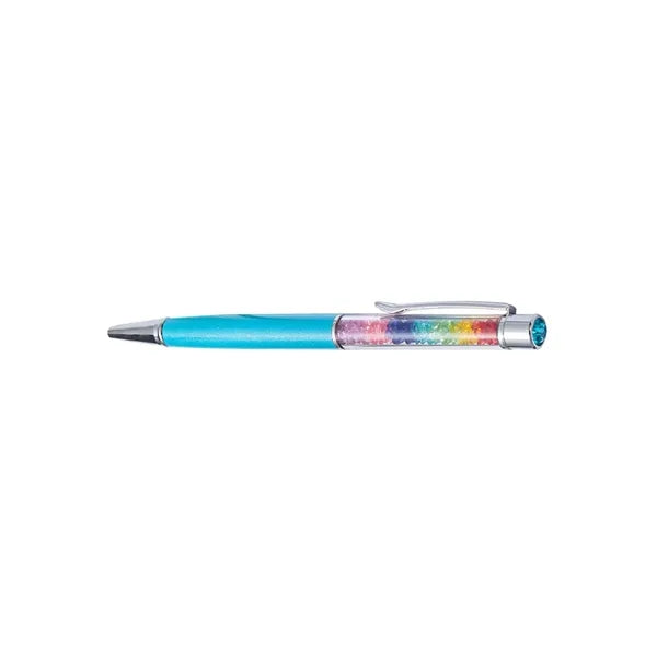 Metal Pen w/Rainbow Diamonds